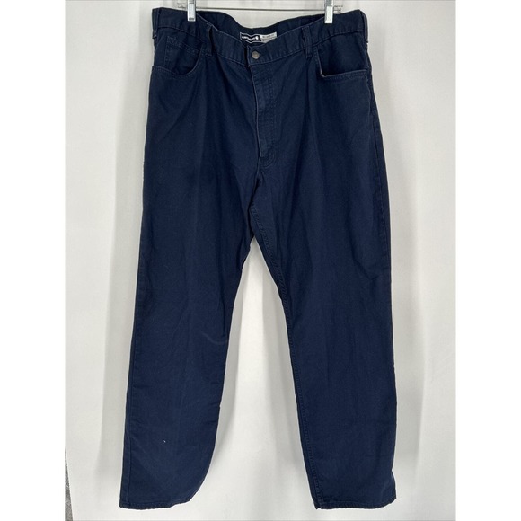 Carhartt Navy Blue Utility Relaxed Loose‎ Fit Pants Size 42x34 Men’s Work - Picture 1 of 8